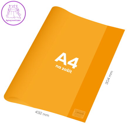 Obal na notebook A4 PVC 432x304 mm Neon Color - transparentní/oranžový