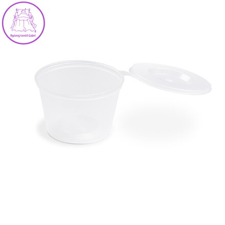 Dressingová miska (PP)  s viečkom priehľadná Ø70mm 120ml [50 ks]