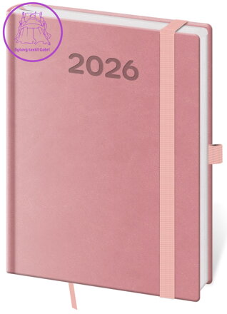 Diář 2026 týdenní B6 Print Pop - růžový