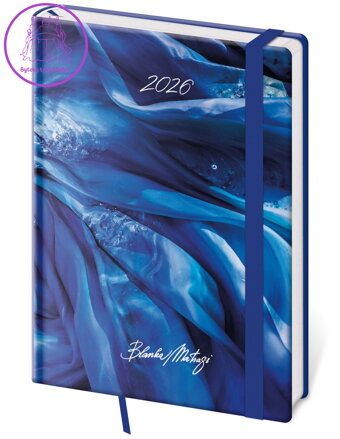 Diář 2026 denní A5 Vario - Matragi Blue s gumičkou