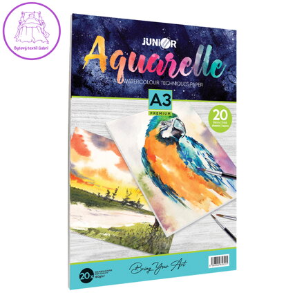 Blok na skicovanie a maľbu Aquarelle A3 20-listový, 180g/m2