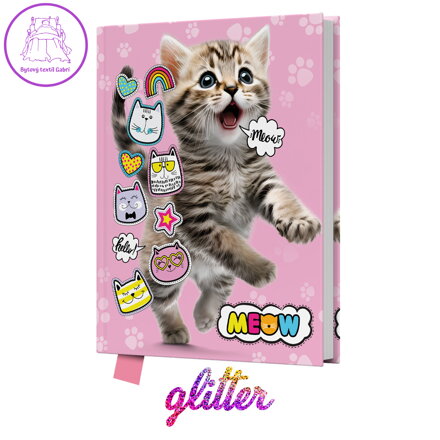 Památník JUNIOR 14x18 cm, 80 list. čistý - Meow