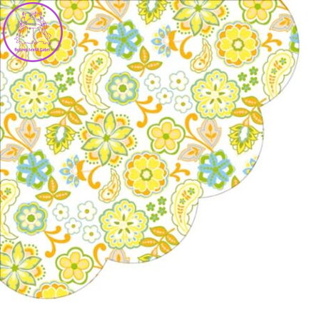 Ubrousky PAW R 32 cm Floral Pattern Orange