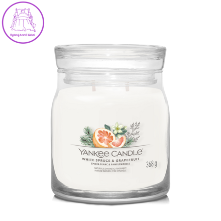 Svíčka Yankee Candle - White Spruce & Grapefruit, střední