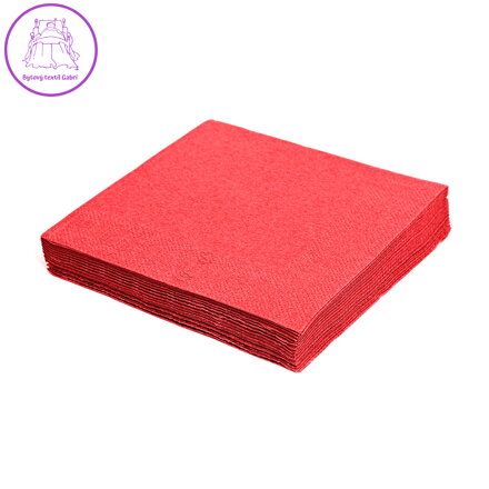 Ubrousky 2-vrstvé 24 x 24 cm červené 250 ks