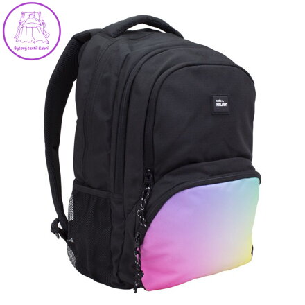 Školní batoh MILAN (25 l) Sunset, černý