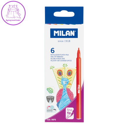 Fixy MILAN s kulatým hrotem 2 mm - sada 6 ks
