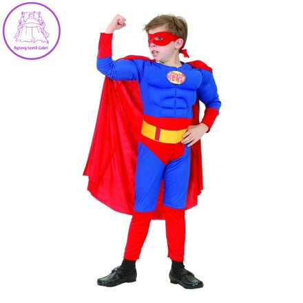 Dětský kostým superhrdina se svaly, velikost 110/120 cm