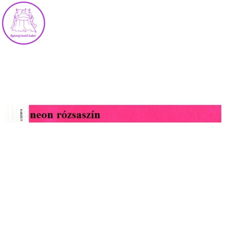 Identifikační náramek, 3/4", Tyvek, NEONově růžový, 100 ks