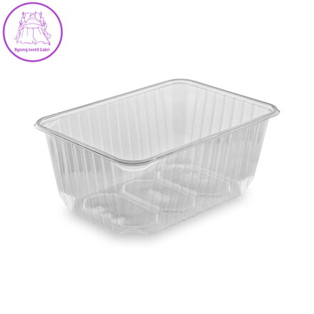 Miska hranatá průhledná 1200 ml (PP) /50ks/