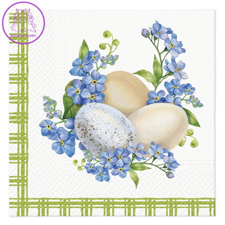 Ubrousky PAW L 33x33cm Eggs in Forget-me-nots