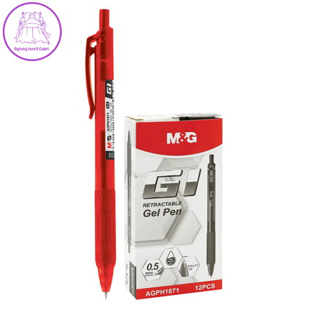 Gelové pero M&G G1 (0,5 mm) - červená náplň