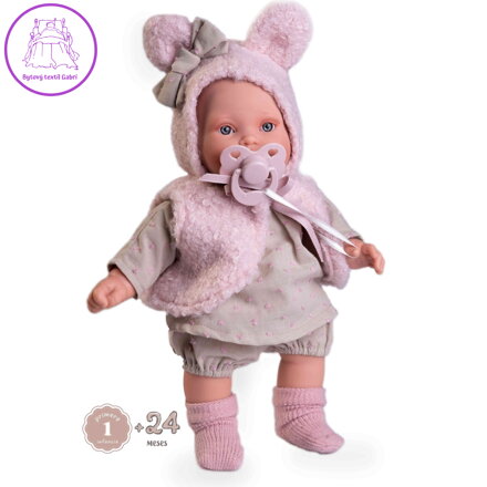 Panenka Kika s kloboukem a vestou 27 cm, se zvukem Panenka Kika s kloboukem a vestou 27 cm, se zvukem