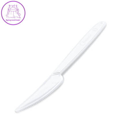 Nůž (PP) znovu použitelný bílý 18,5cm (50 ks)