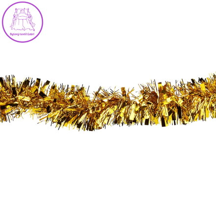 Dekorativní řetěz (PET) zlatý Ø11cm x 2m [1 ks]