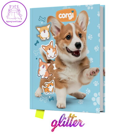 Památník JUNIOR 14x18 cm, 80 list. čistý - Corgi