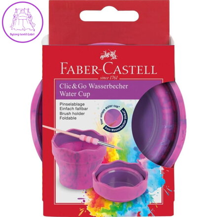 Kelímek na vodu Klik FABER-CASTELL - ružový mramor