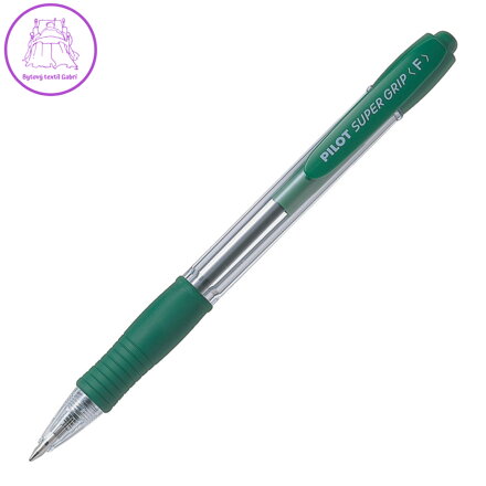 Pero kuličkové PILOT Super Grip 0,7 mm - zelená náplň