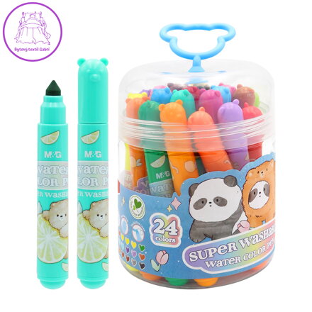 Vodotiskové popisovače M&G pro potravinářské účely, snadno omyvatelné - sada 24 kusů