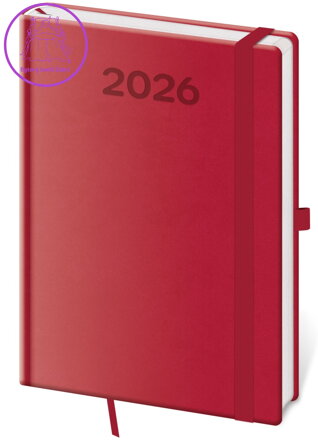 Diář 2026 týdenní A5 Print Pop - malinový