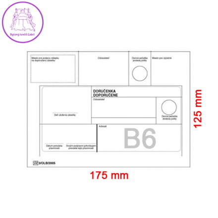 Obálky B6 125x175 mm doporučeně