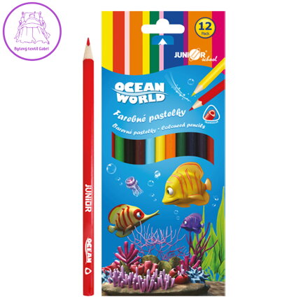 Pastelky Ocean World trojhrané 12 ks
