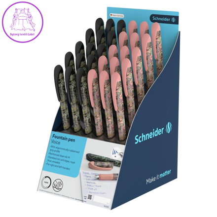 Prezentační stojan Plnicí pero Schneider Voice 30 ks - modrá náplň