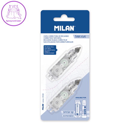 Korektor náplň MILAN 5 mm x 6 m - blister sada 2 ks