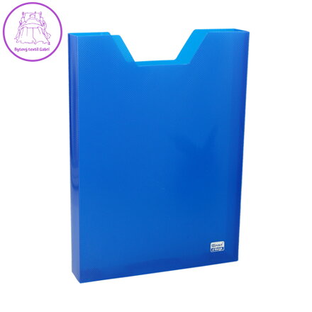 Přihrádka do školní tašky 23x32x4 cm, transparentní modrá