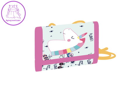 Dětská textilní peněženka Unicorn iconic