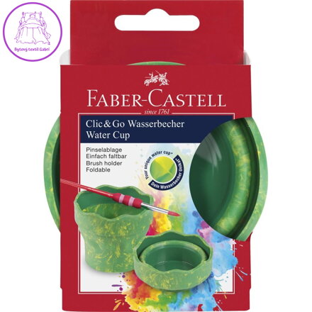 Kelímek na vodu Klik FABER-CASTELL - zelený mramor