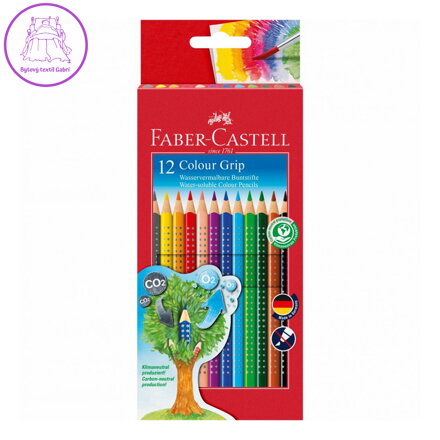 Pastelky Faber-Castell Grip 2001, sada 12 barev