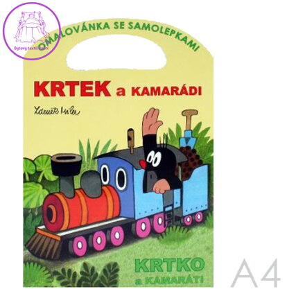 Omalovánka A4 Akim s výsekem - Krteček a kamarádi