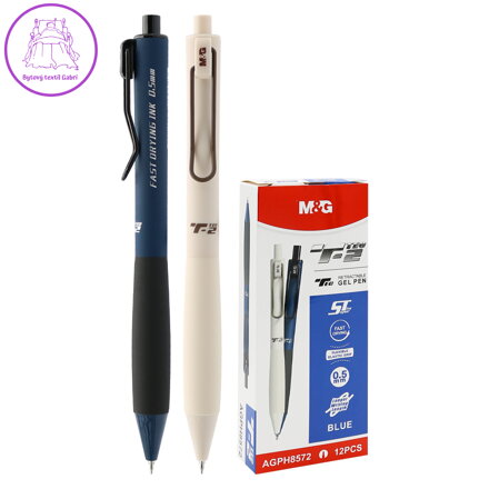 Pero gelové M&G T-TEC2 hrot 0,5 mm (mix 2 barev) - rychleschnoucí modrá náplň Pero gelové M&G T-TEC2 hrot 0,5 mm (mix 2 barev) - rychleschnoucí modrá náplň