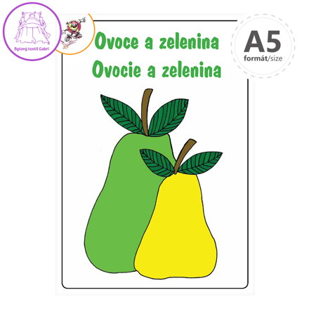 Omalovánka A5 - Ovoce a zelenina