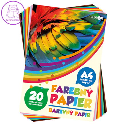 Složky barevných papírů A4 20 listů 80 g