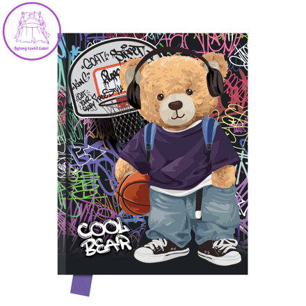 Památník JUNIOR 14x18 cm, 80 list. čistý - Cool Bear