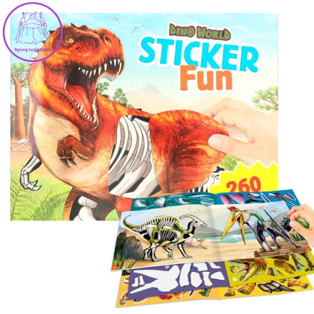 Kreativní sešit Dino World + 260 samolepek