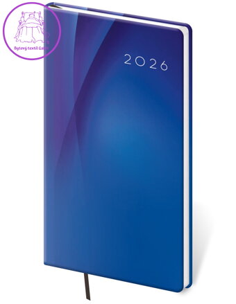 Diář 2026 týdenní kapesní Vario - 2 BLUE DESIGN