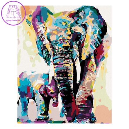 Diamantové malování (bez rámu) - Malovaní sloni
