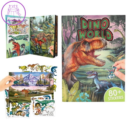 Kreativní sešit Dino World + 80 samolepek