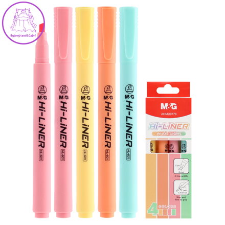 Zvýrazňovač M&G Hi-Liner Pastel - sada 4 farby