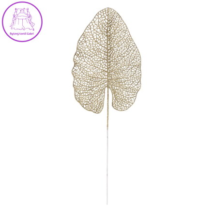 Dekorace - Větvička na stonku 67 cm Glitter zlatá, mix / 1ks