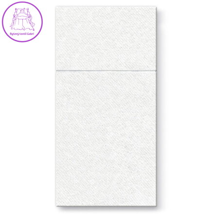 Kapsy na příbory PAW AIRLAID 40x40cm Unicolor White, 25 ks/bal