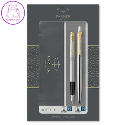 Parker Jotter Stainless Steel GT sada plnicí pero a kuličková tužka