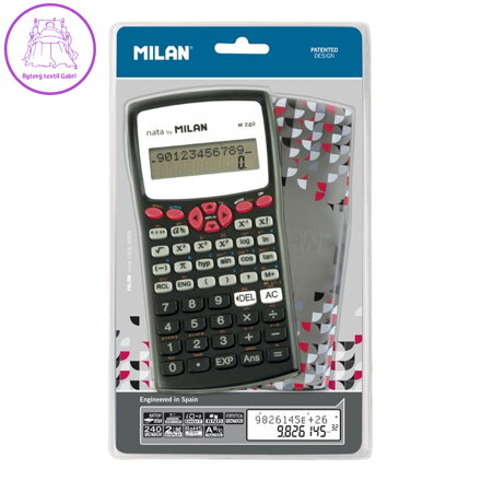 Kalkulačka MILAN vědecká 159110 Red, 240 funkcí