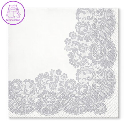 Ubrousky TaT 33x33cm Lacy Frame Silver