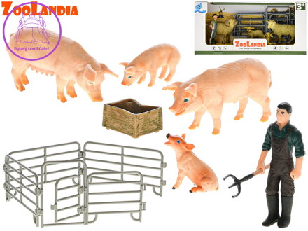 Zoolandia zvířátko farma s mláďaty a doplňky 2druhy v krabičce
