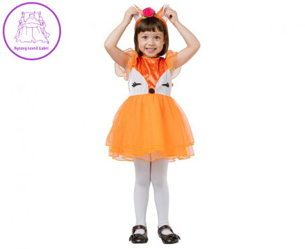 Dětský kostým Liška (šaty, čelenka), velikost 92 /104 cm