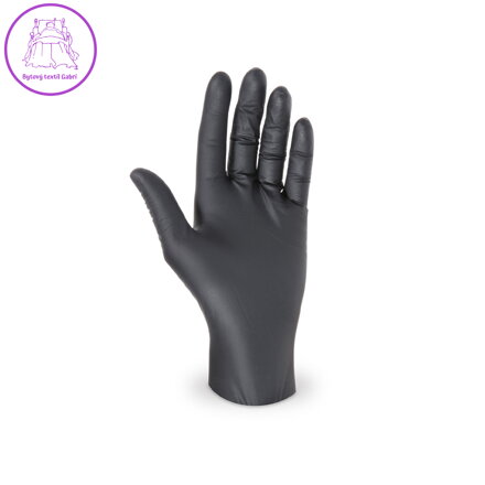 Rukavice nitrilové čierne, nepúdrované (veľkosť L) [100 ks]